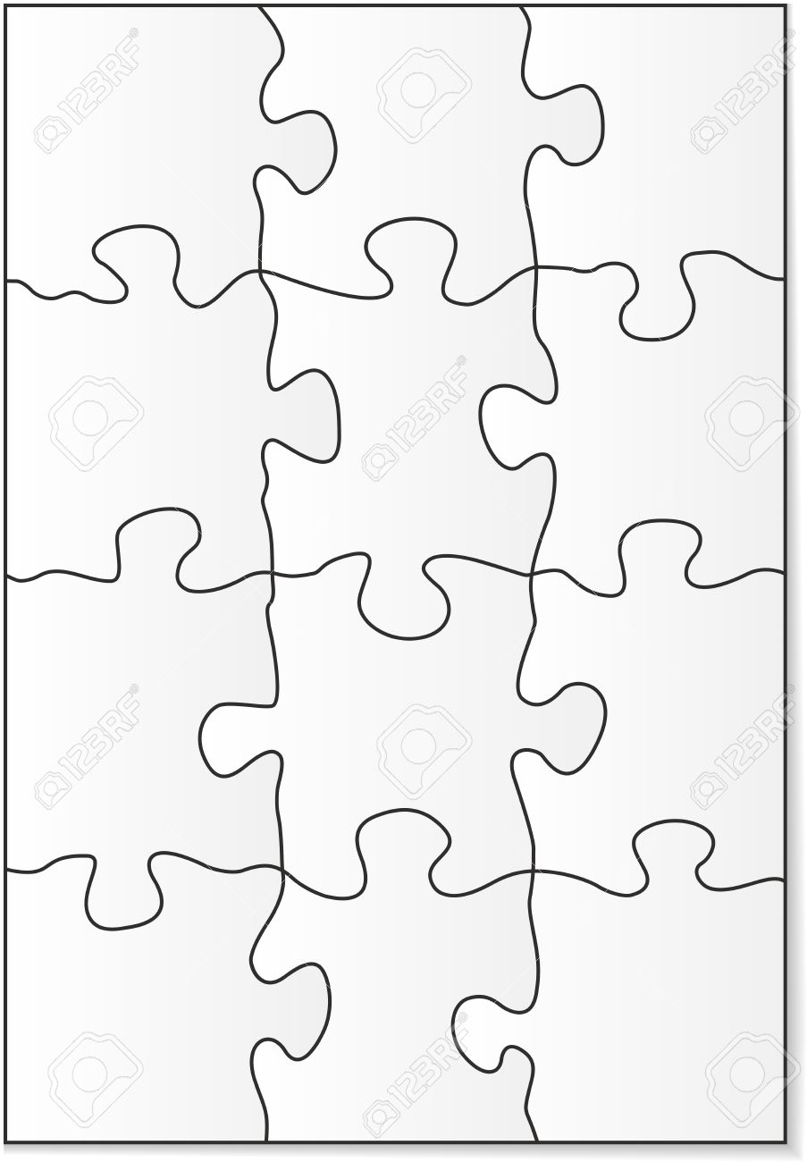 12 Piece Blank Puzzle Forms Royalty Free SVG Cliparts Vetores E Ilustra es Stock Image 26080948 