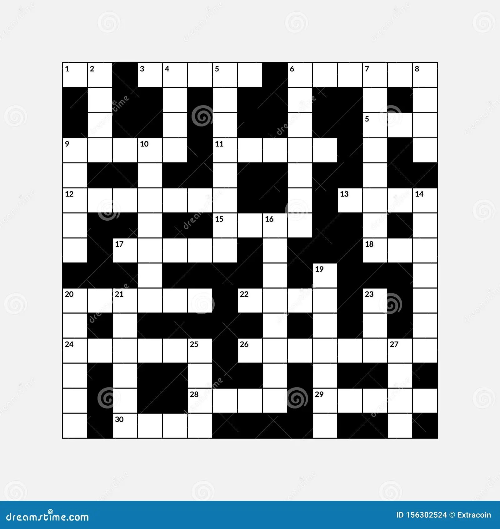 15x15 Crossword Puzzle Vector Illustration Empty Squares Stock Vector Illustration Of Hobby Background 156302524
