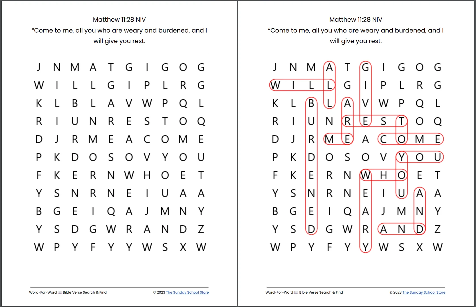 25 Free Bible Word Search Puzzles PDF Printable Download Sunday School Store