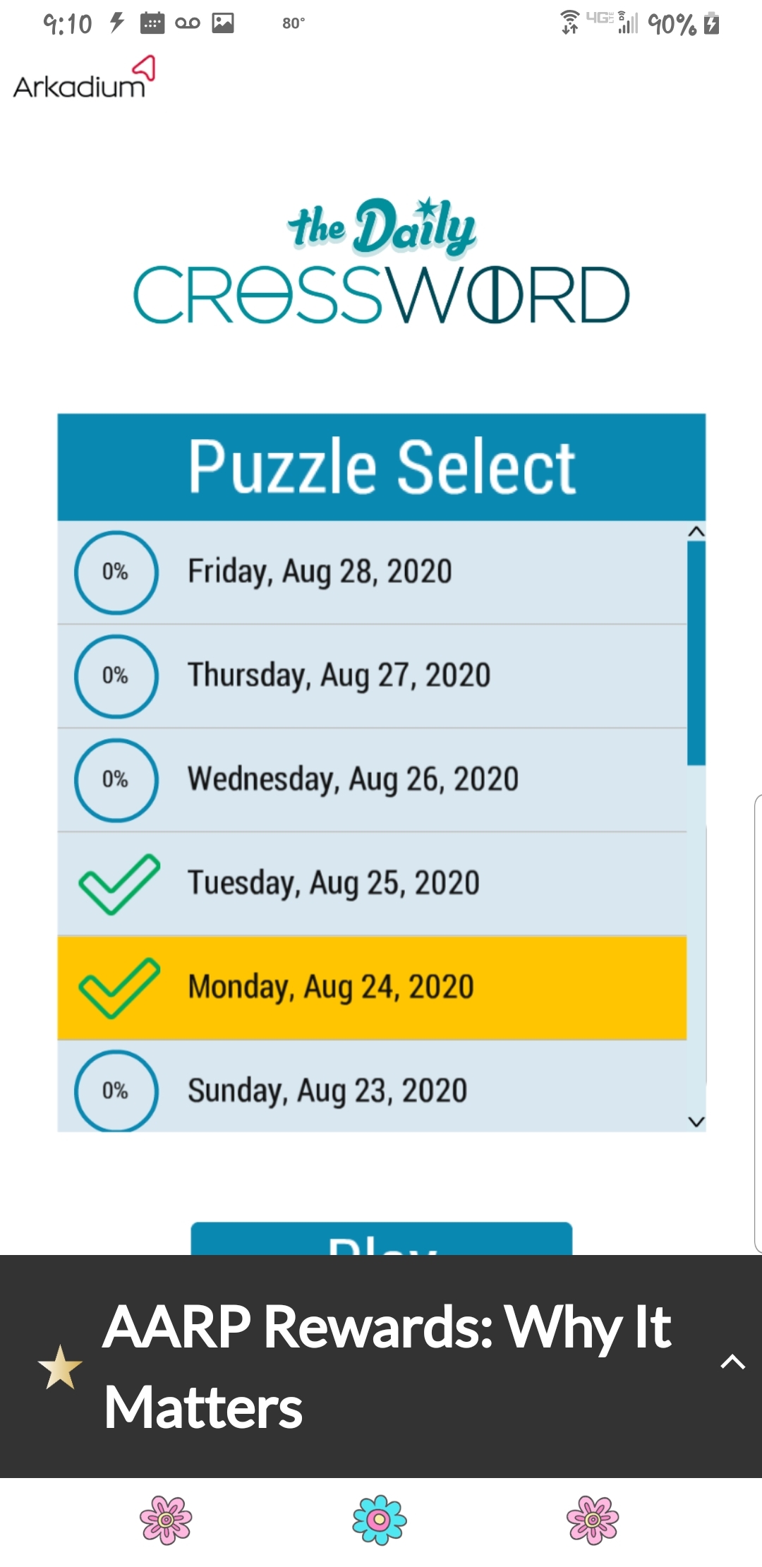 AARP Online Community And Discussion Forums Crosswording Rewards Users Issue FIXED 8 28 AARP Online Community