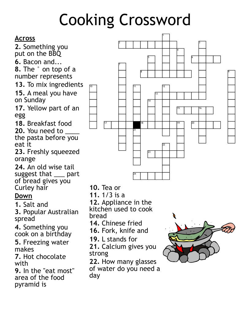 Australian Foods Crossword WordMint
