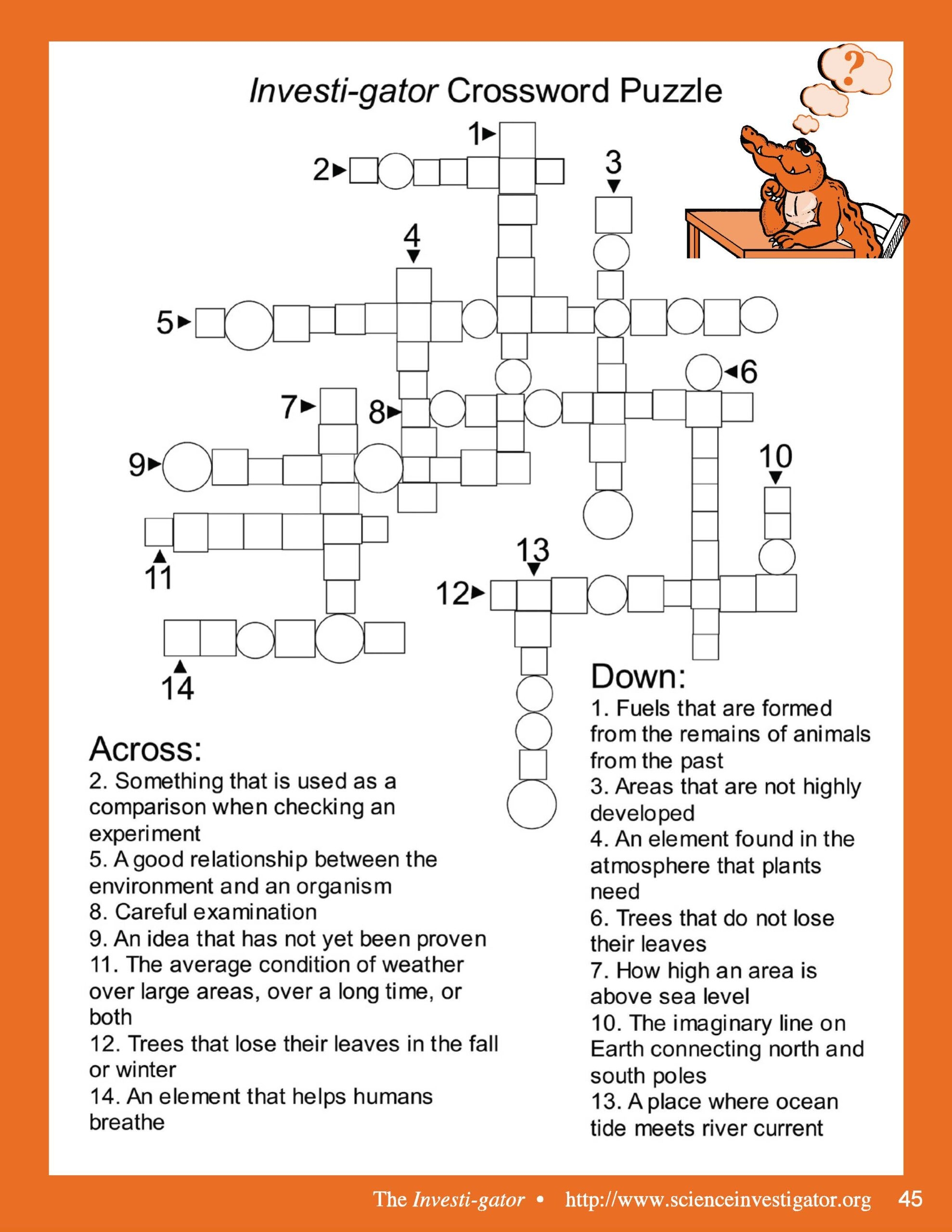 Crossword Investi gator Northern Research Station Natural Inquirer