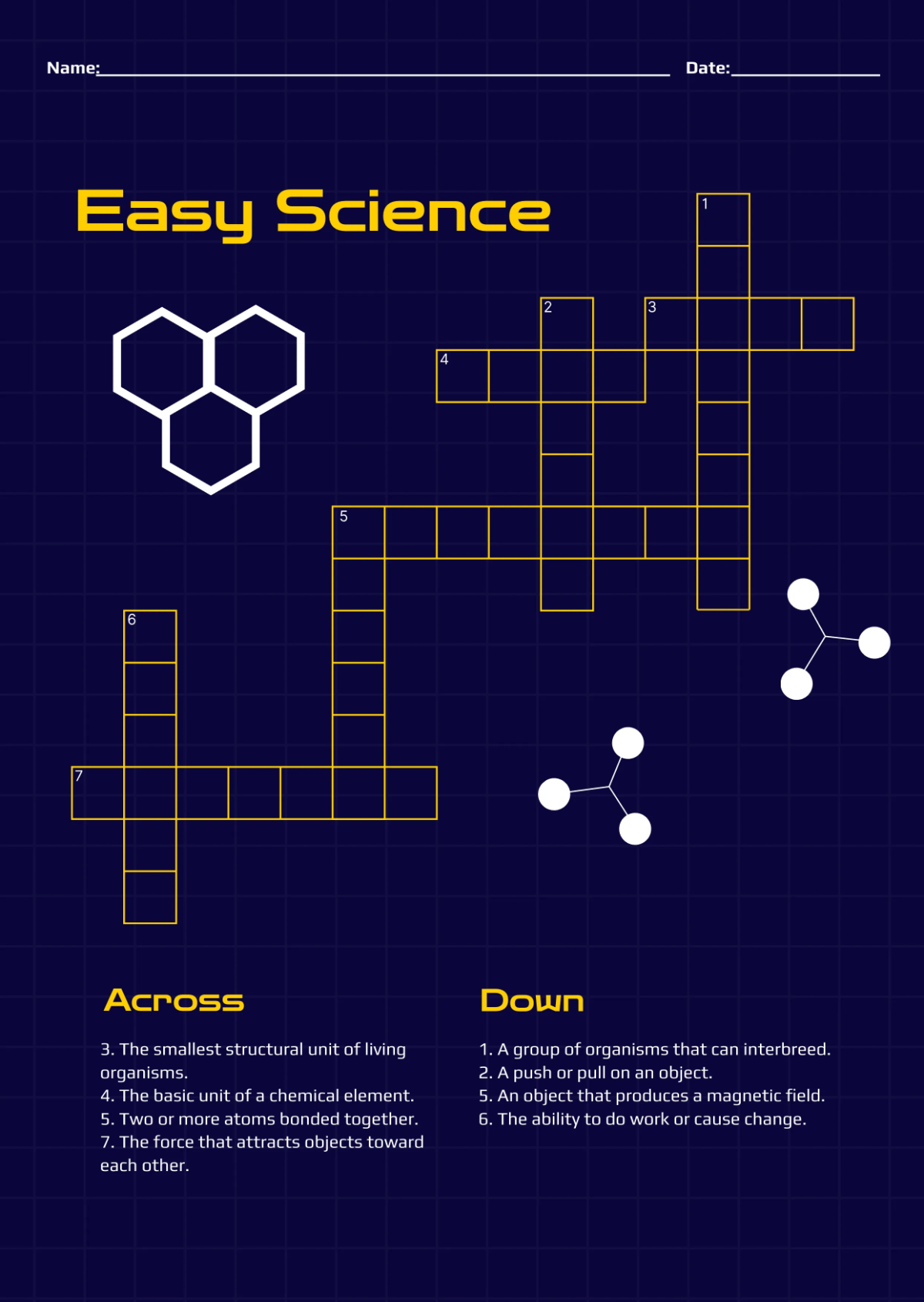 Free Printable Mini Crossword Puzzle Template To Edit Online