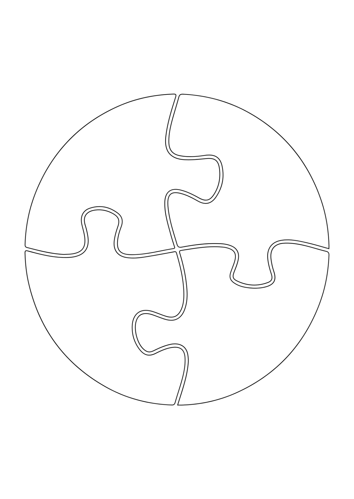Free Puzzle Piece Outline Template To Edit Online