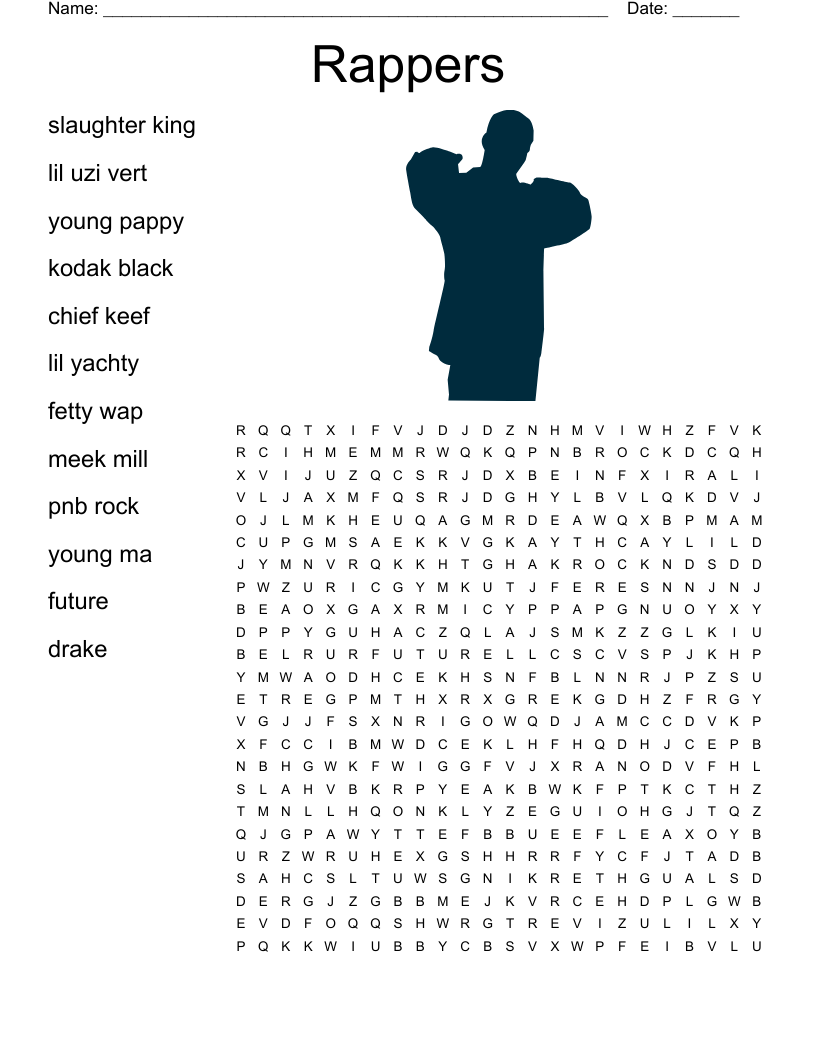 Hip Hop Artists Crossword WordMint