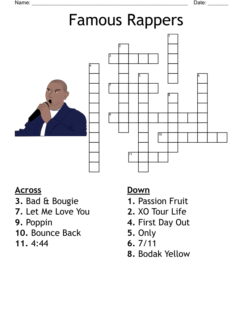 Ladies Of Hip Hop Crossword WordMint