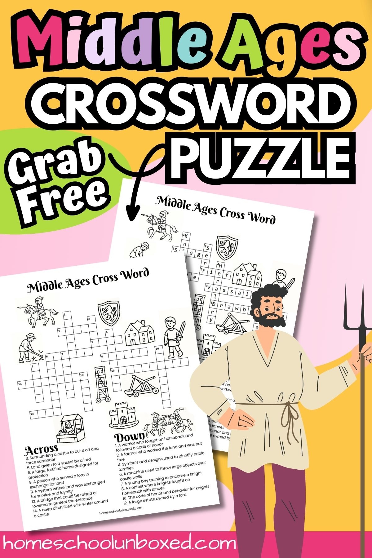 Middle Ages Crossword Puzzle Free Printable Answer Key 