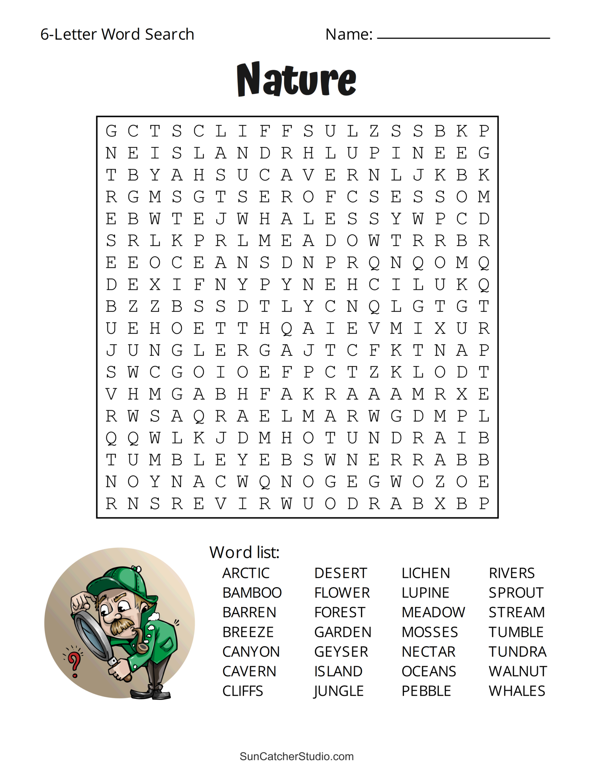 Printable 6 Letter Word Search Puzzles Word Find Free Printables Lettering SVG Files Tools Apps