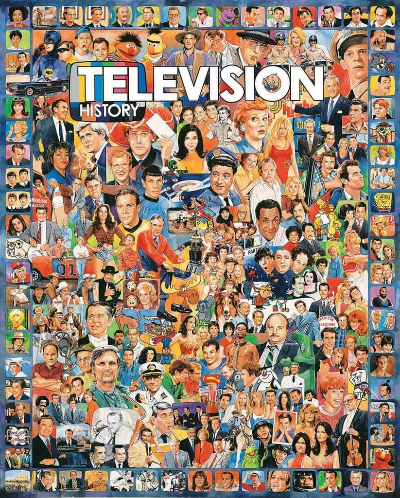 1000 Piece Jigsaw Puzzle For Adults Television History White Mountain Puzzles