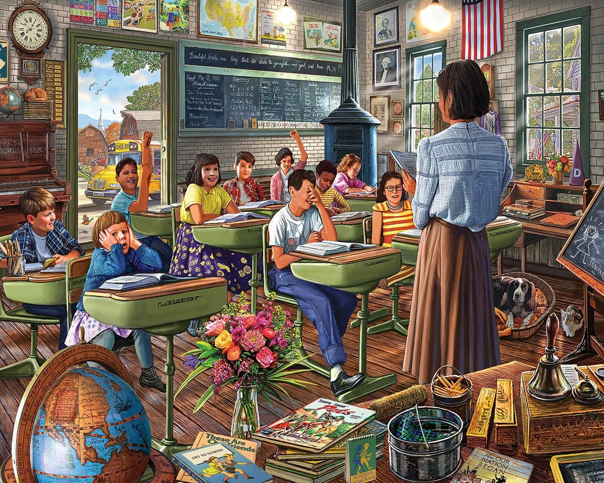 1000 Piece Jigsaw Puzzle Vintage Classroom 1978pz White Mountain Puzzles