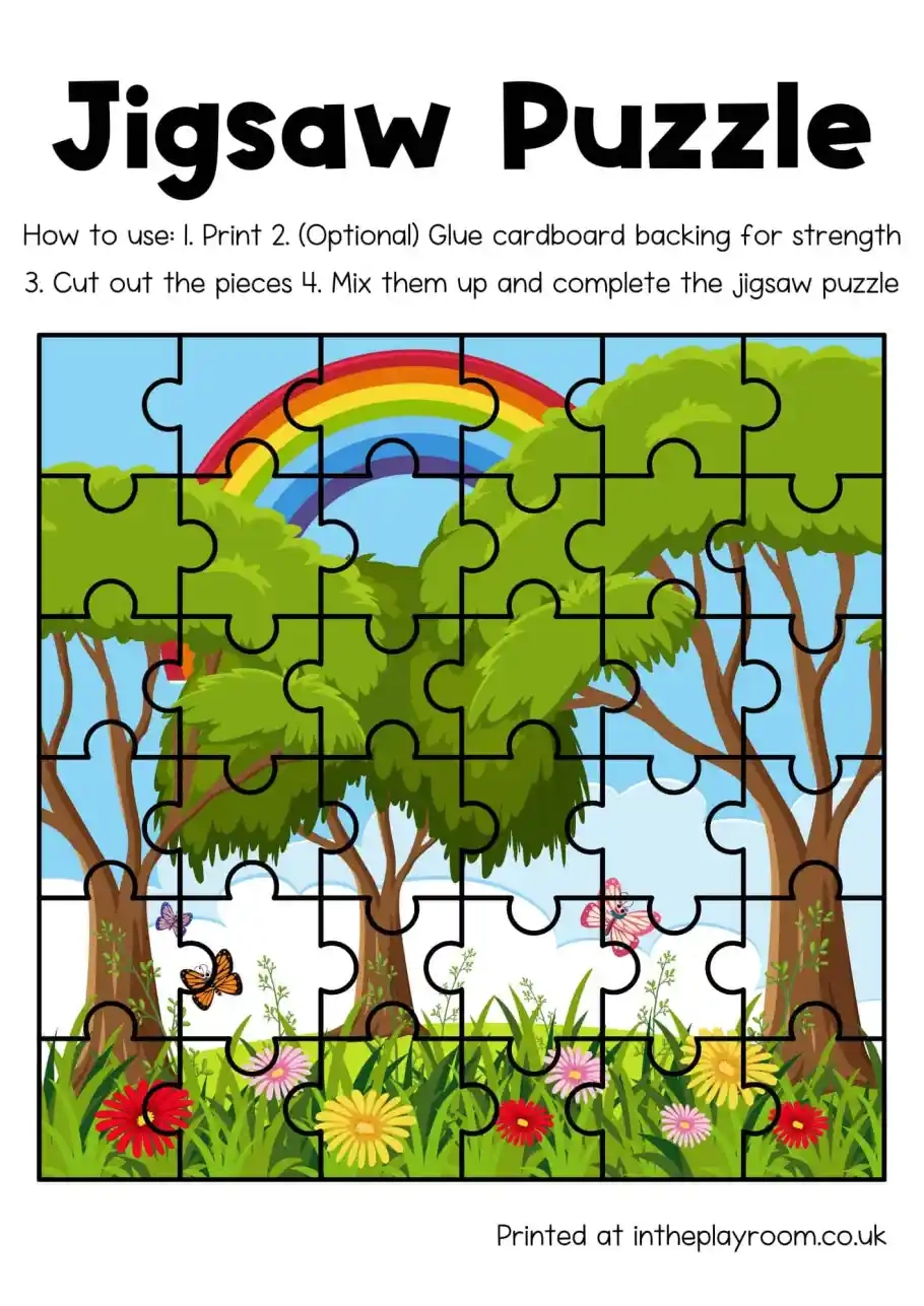 16 Free Printable Jigsaw Puzzles For Kids In The Playroom
