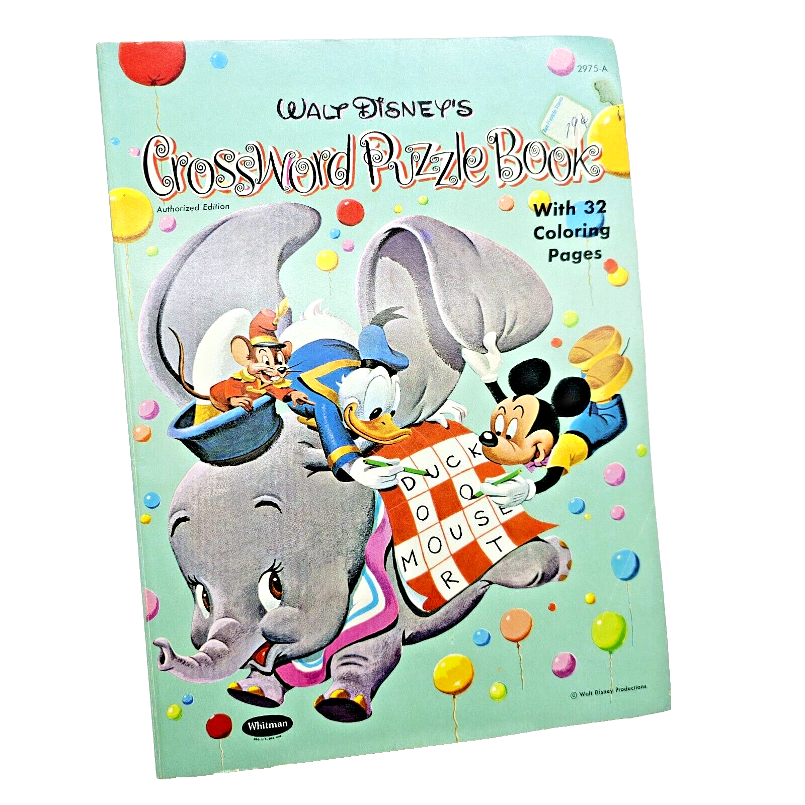 1960 Whitman Walt Disney Crossword Puzzles Coloring Book Authorized Edition EBay