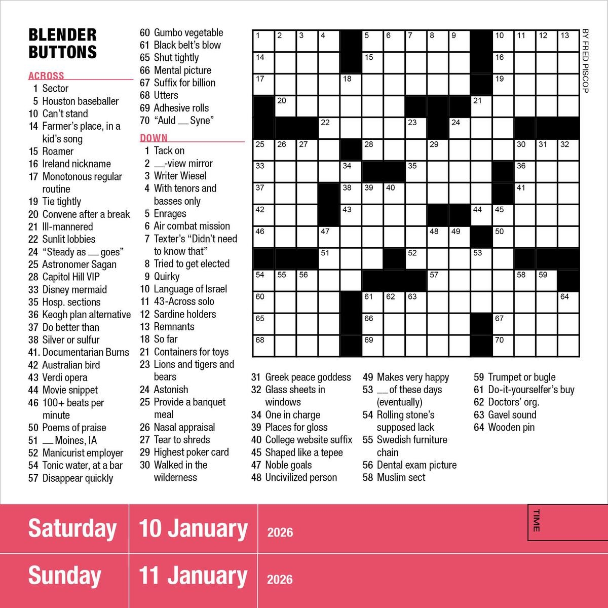 2026 Mensa 10 Minute Crossword Puzzles Page A Day Calendar By Stanley Newman Calendars Workman Iron Dog Books