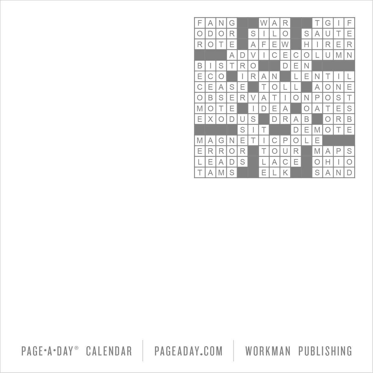 2026 Mensa 10 Minute Crossword Puzzles Page A Day Calendar By Stanley Newman Calendars Workman Paulina Springs Books