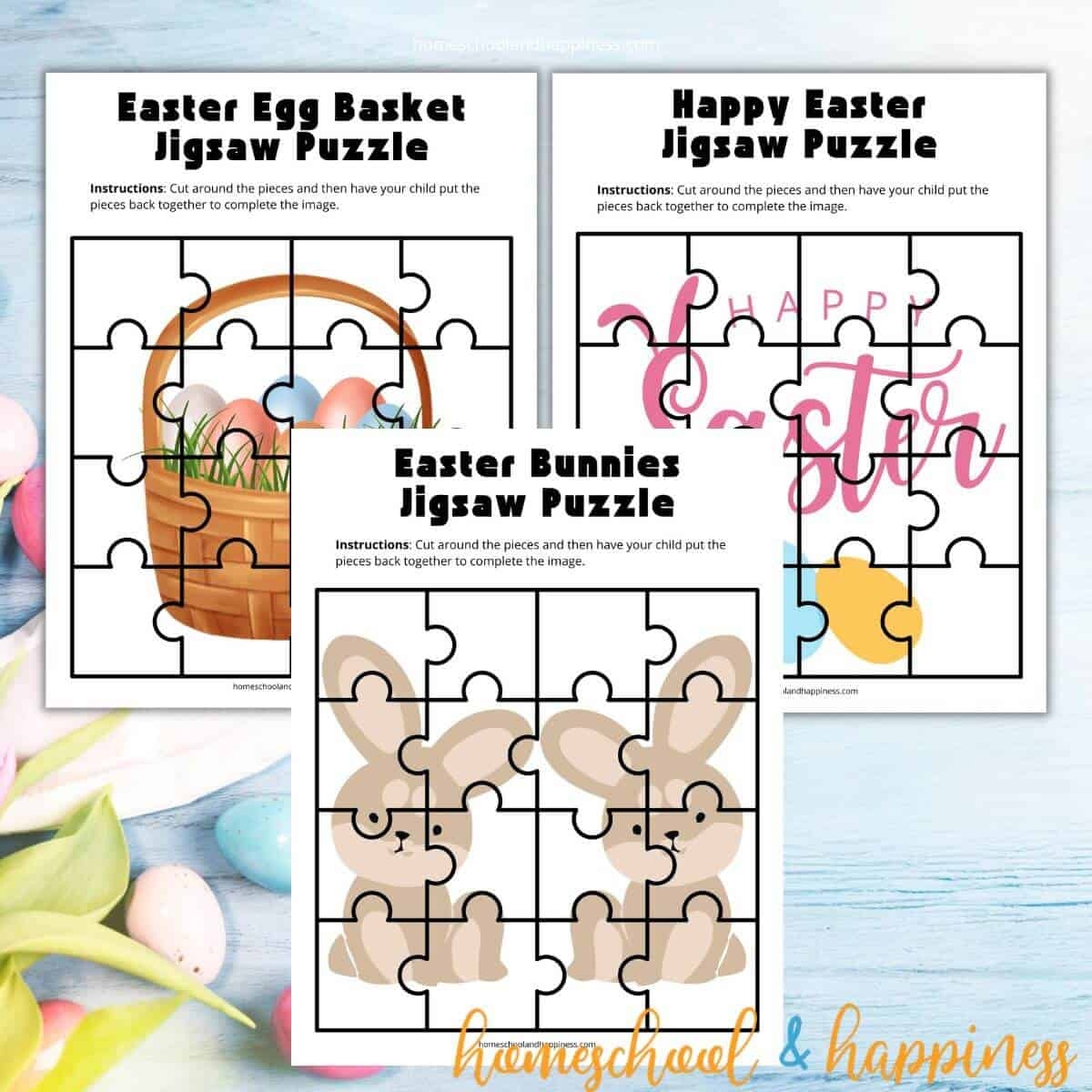 3 Cute Free Easter Jigsaw Puzzle Printables 3 Cute Free Easter Jigsaw Puzzle Printables