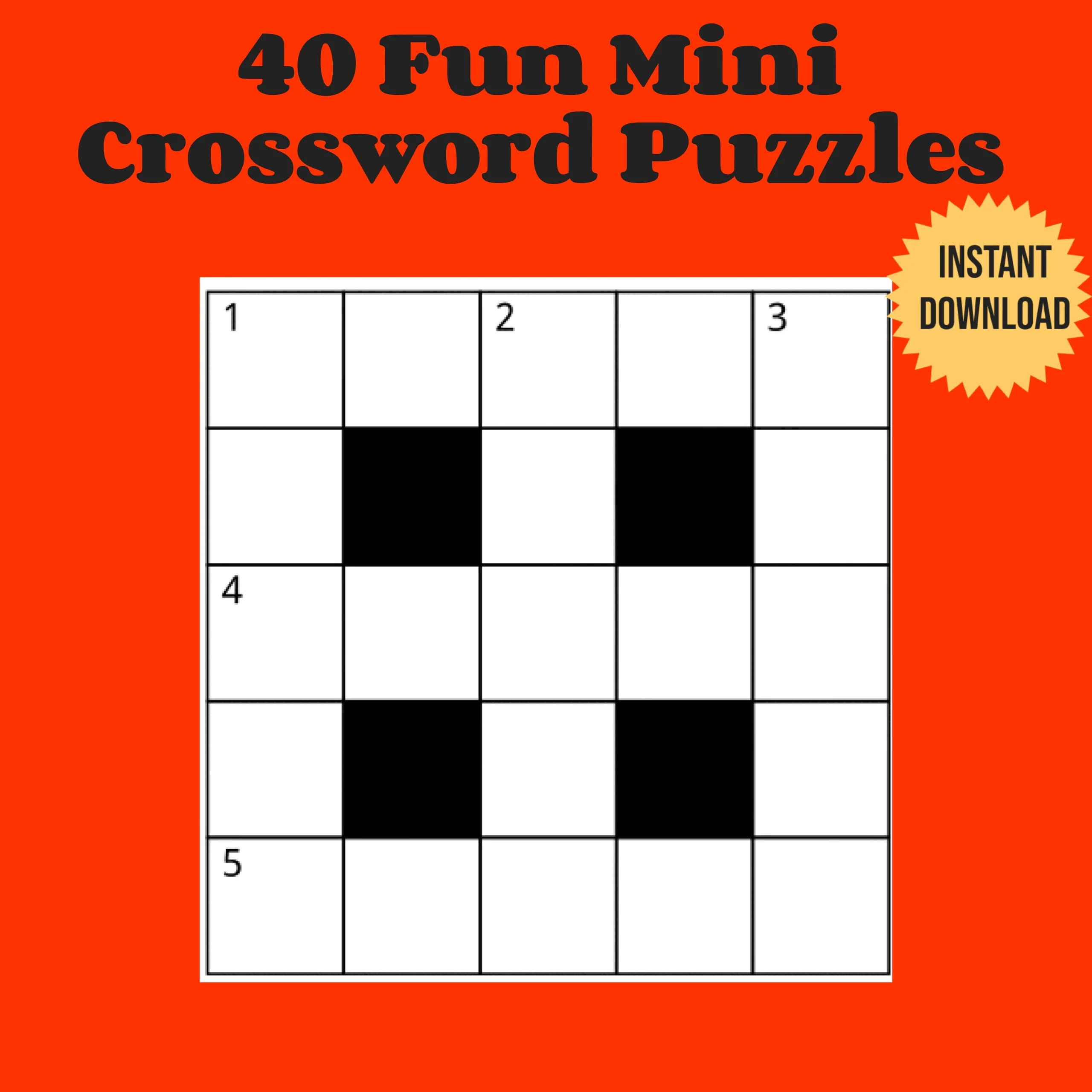 40 Fun 5x5 Mini Crossword Puzzles Word Games Mini Puzzle Games Crossword Challenge Word Puzzles Etsy Denmark