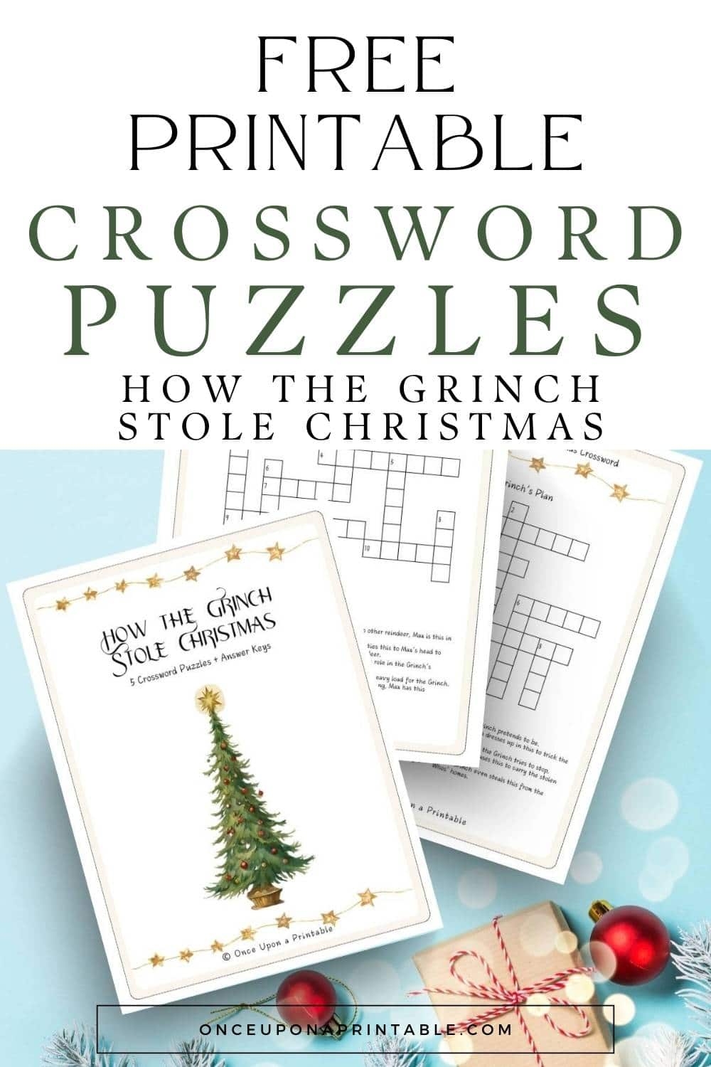 5 How The Grinch Stole Christmas Crossword Puzzles Free Once Upon A Printable