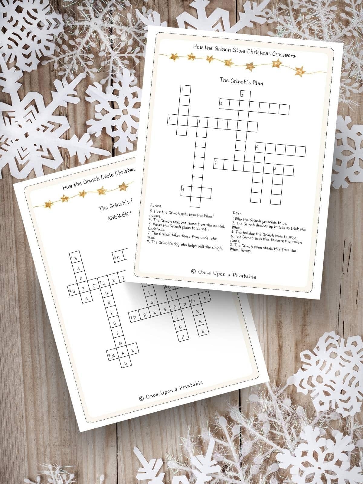 5 How The Grinch Stole Christmas Crossword Puzzles Free Once Upon A Printable