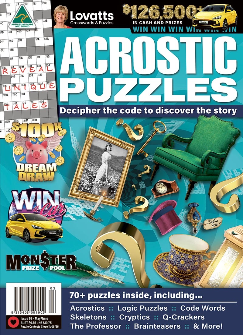 Acrostic Puzzles Magazine Lovatts Crossword Puzzles Games Trivia