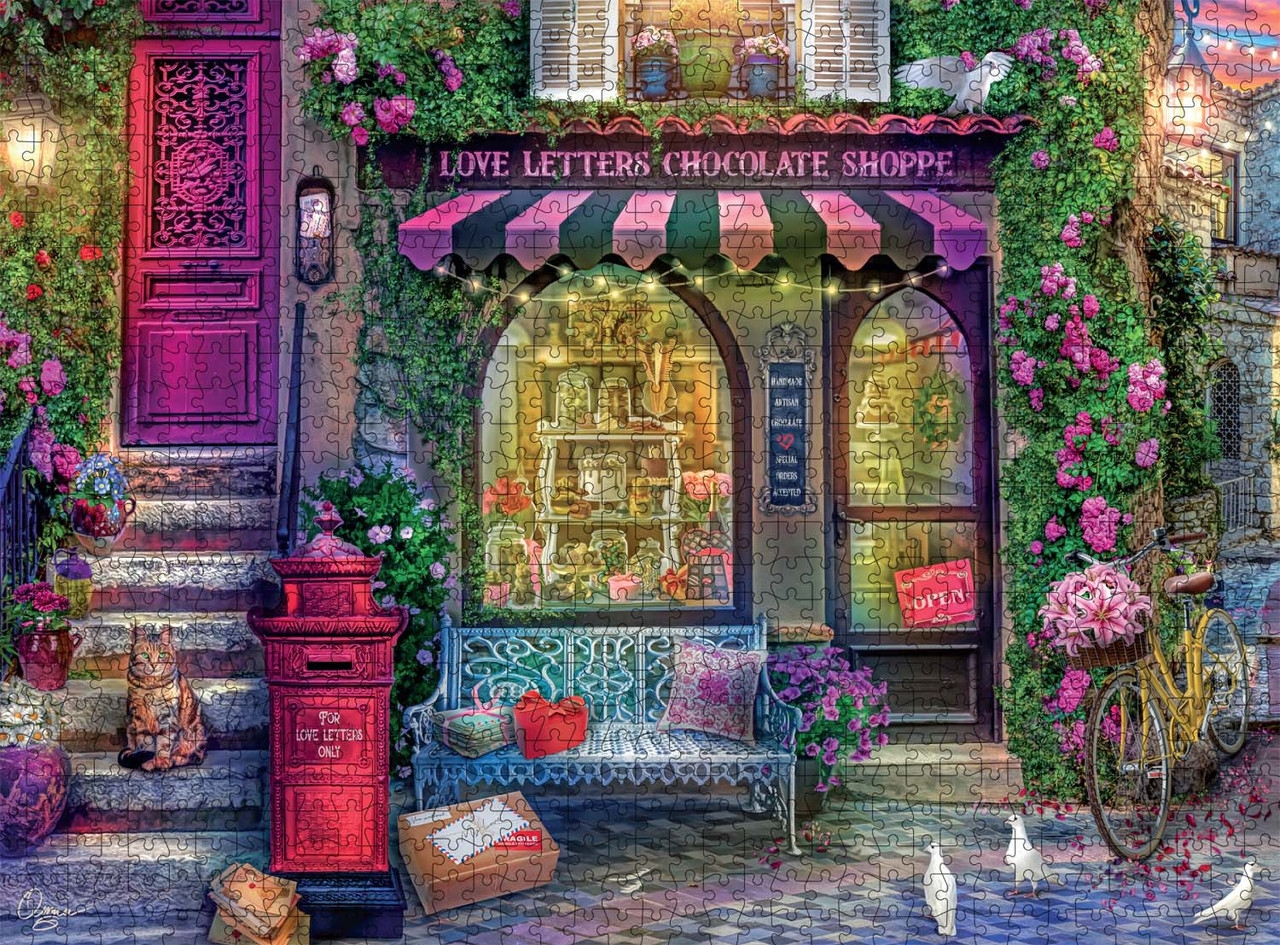 Aimee Stewart Love Letters Chocolate Shoppe 1000 Piece Puzzle