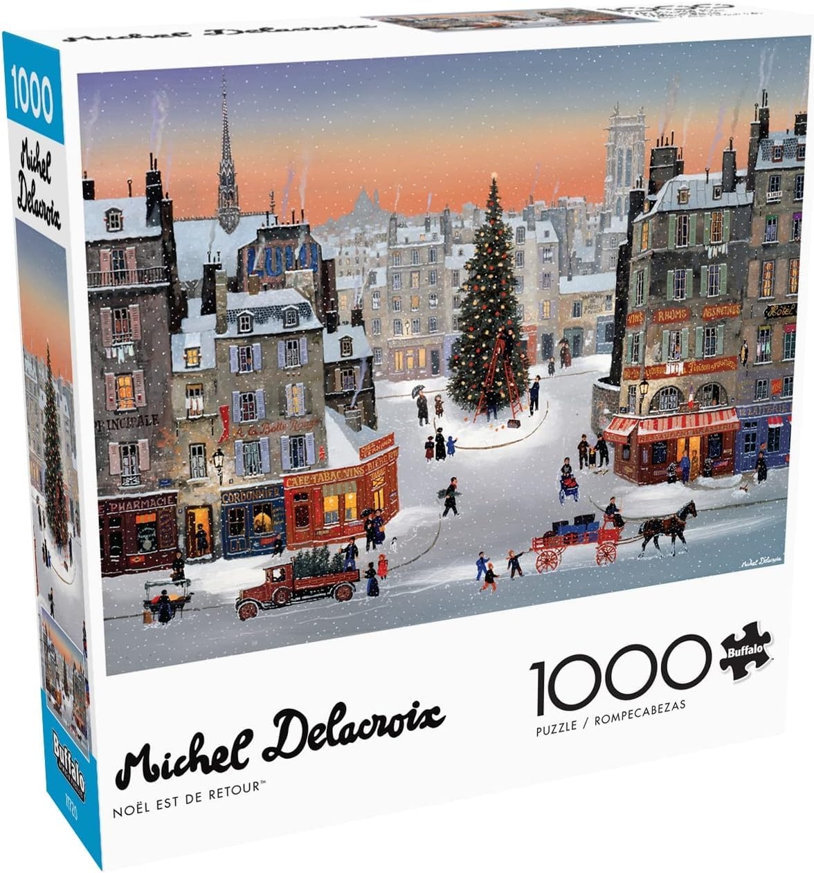 Amazon Buffalo Games Michel Delacroix No l Est De Retour 1000 Piece Christmas Jigsaw Puzzle Colorful Holiday Puzzles For Adults Precision Cut Pieces Festive Artwork Winter Fun Toys Games