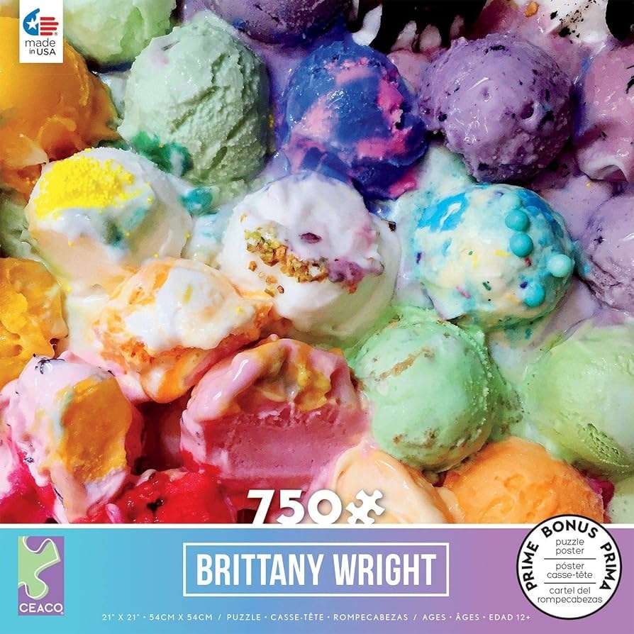 Amazon Melted Ice Cream Puzzle By Brittany Wright 750 Pieces Toys Games