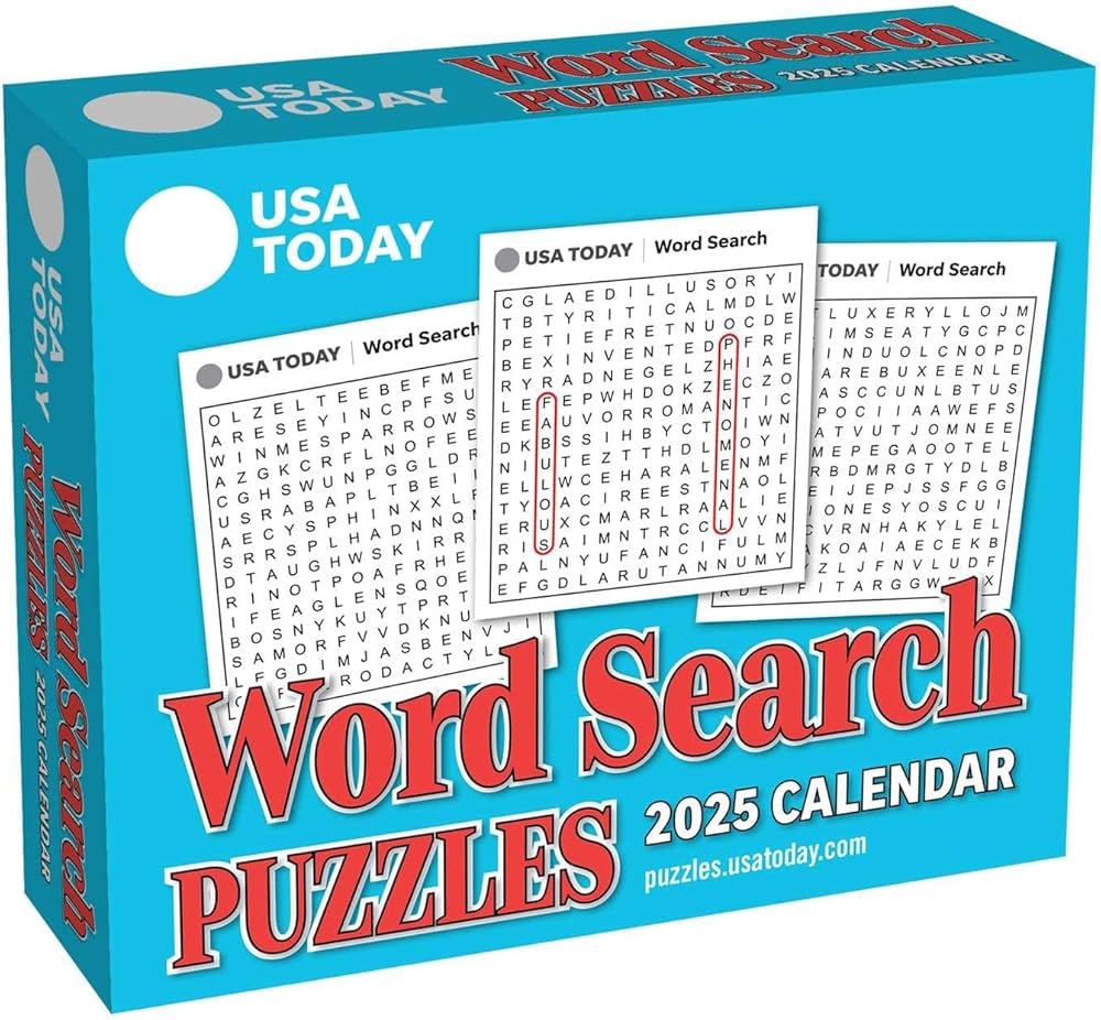 Amazon USA TODAY Word Search 2025 Day to Day Calendar 9781524893071 USA TODAY Books