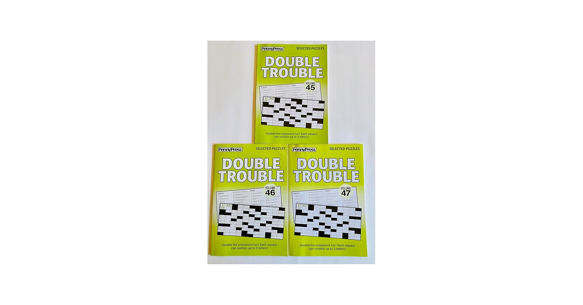 Amazon Volume Numbers 45 46 And 47 Of Double Trouble Crossword Puzzles From Penny Press Selected Series Toys Games