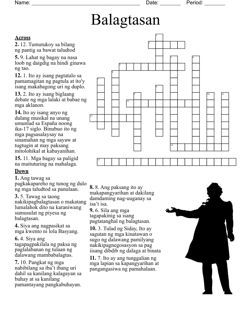 Balagtasan Crossword WordMint Balagtasan Crossword WordMint