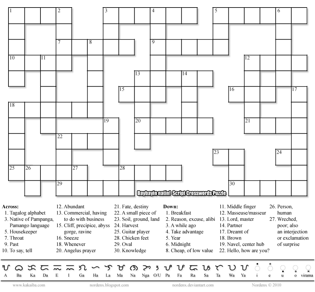 Baybayin Fonts And Typography Baybayin Puzzles
