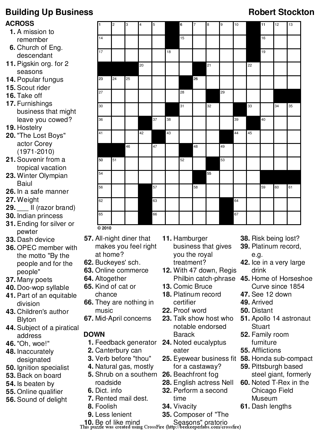 Beekeeper Crosswords New Puzzles Every Wednesday