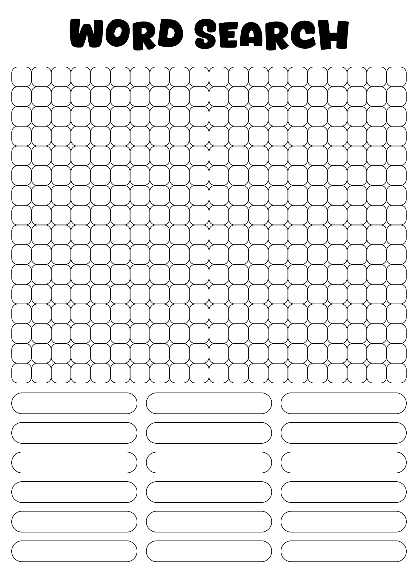 Blank Word Search Puzzles 16 Free PDF Printables Printablee