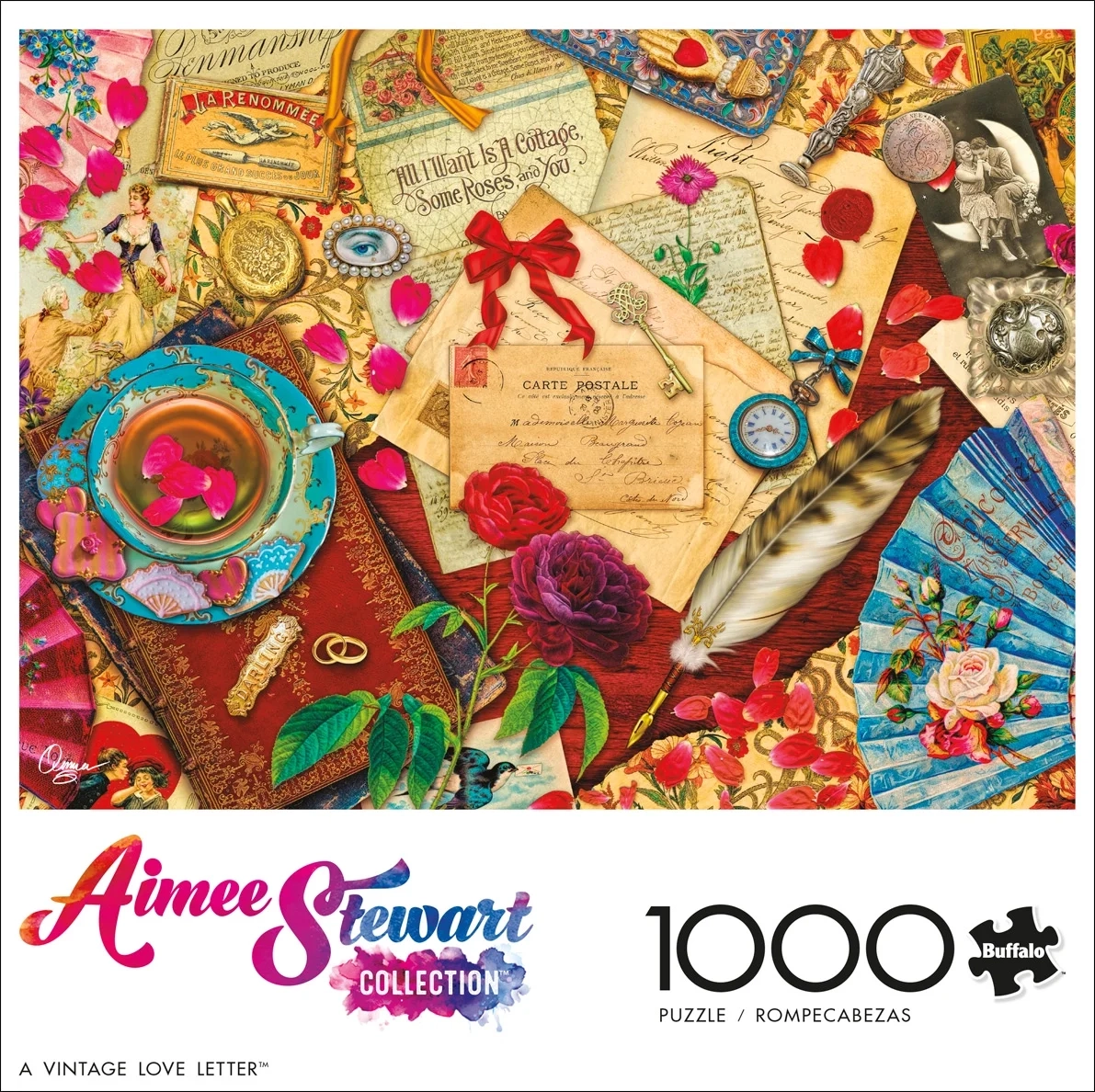 Buffalo Games Aimee Stewart A Vintage Love Letter 1000 Pieces Jigsaw Puzzle Walmart