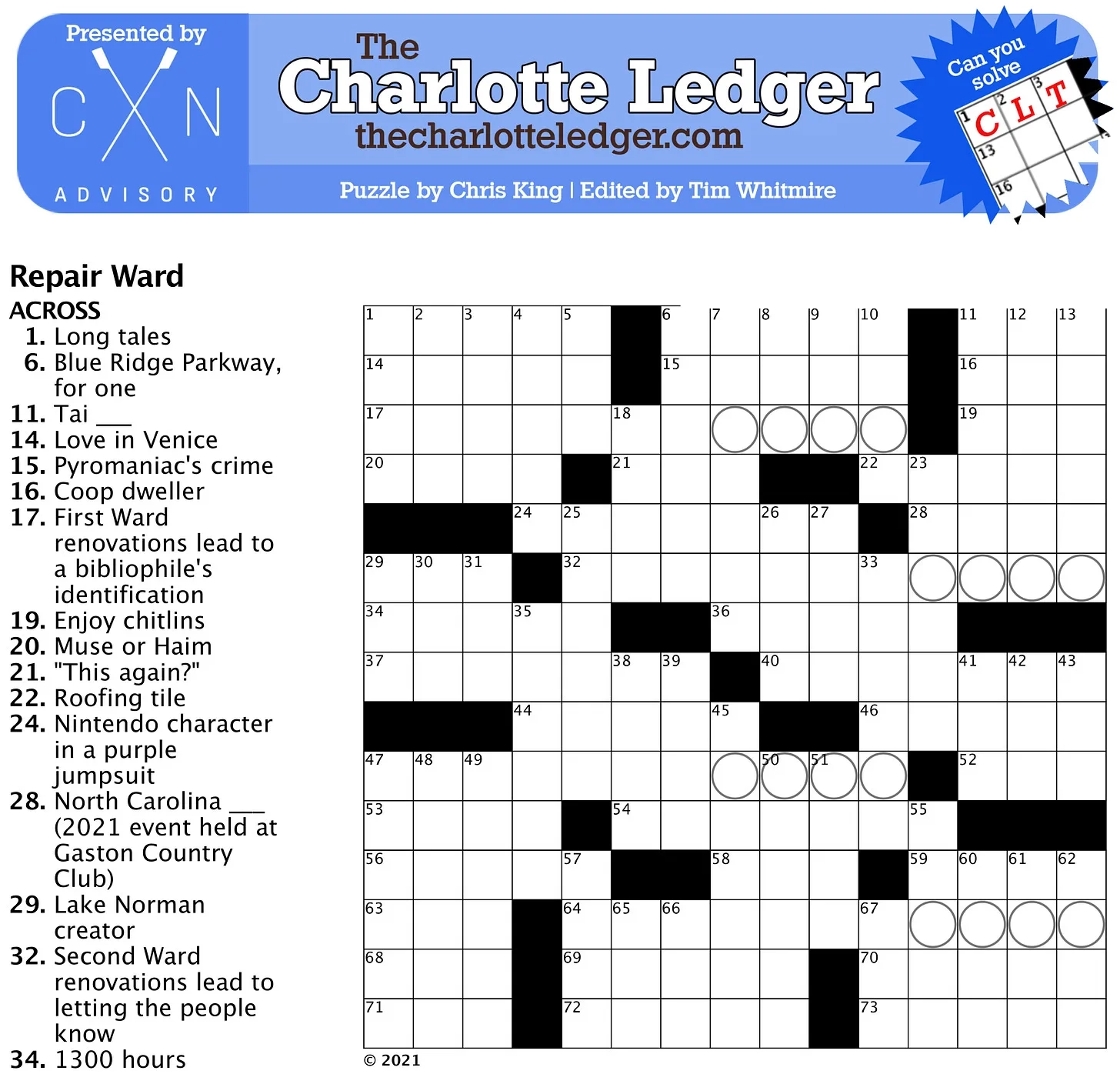 Charlotte Ledger Crosswords