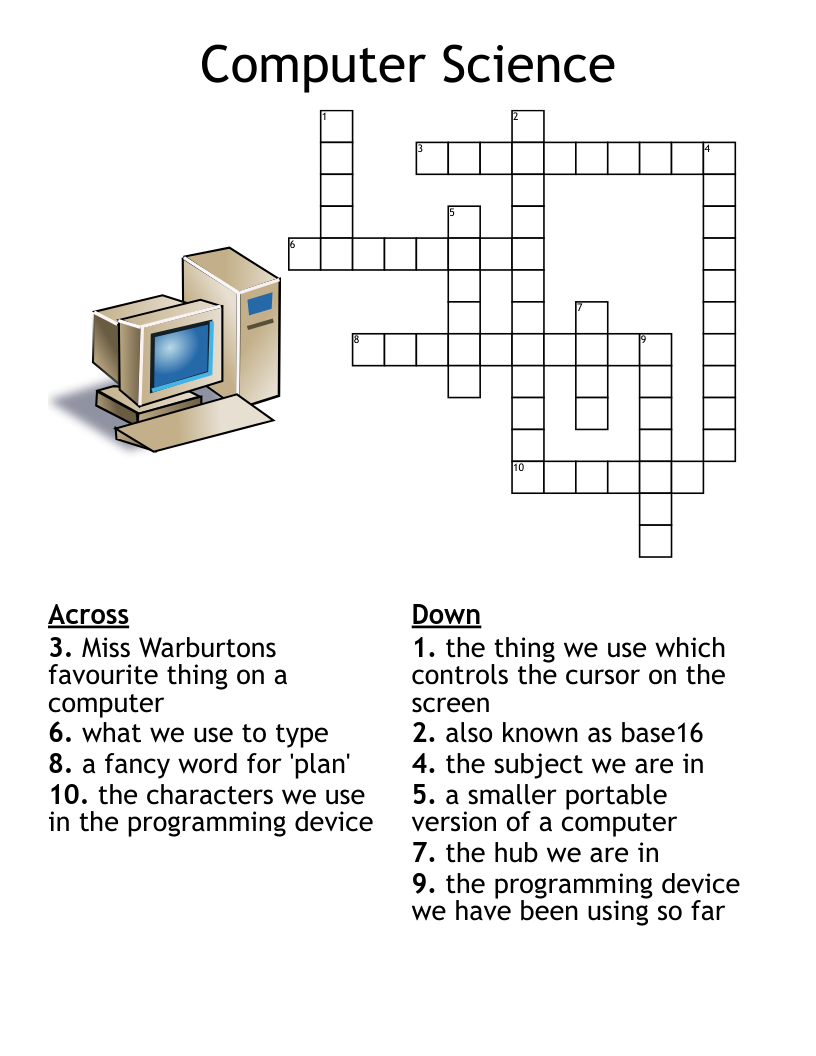 Computer Crossword Puzzle WordMint