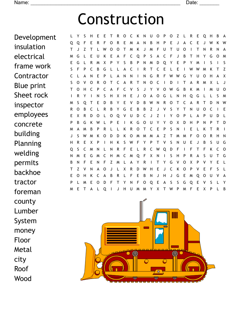 Construction Word Search WordMint Construction Word Search WordMint