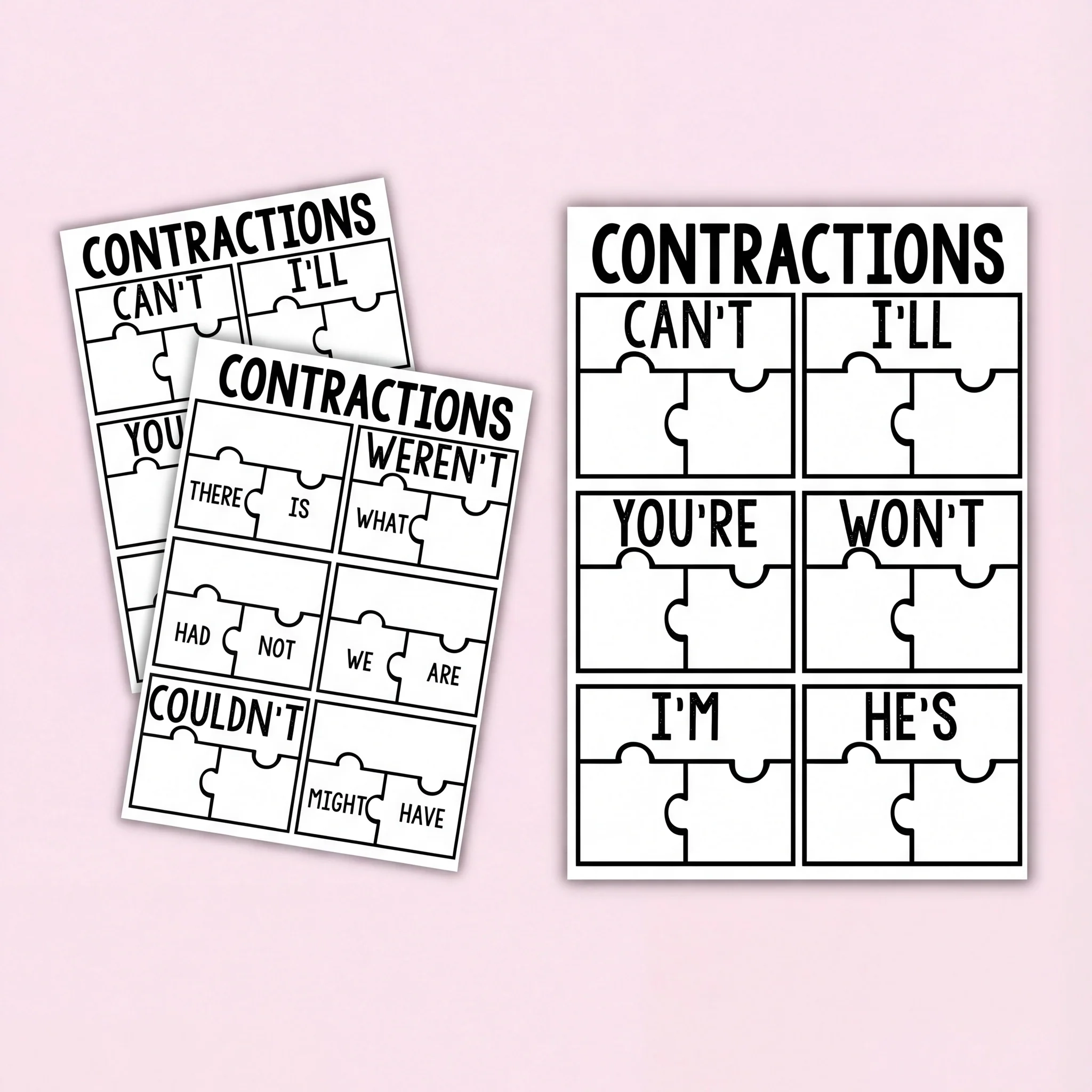 Contractions Activity Mrs Edgar