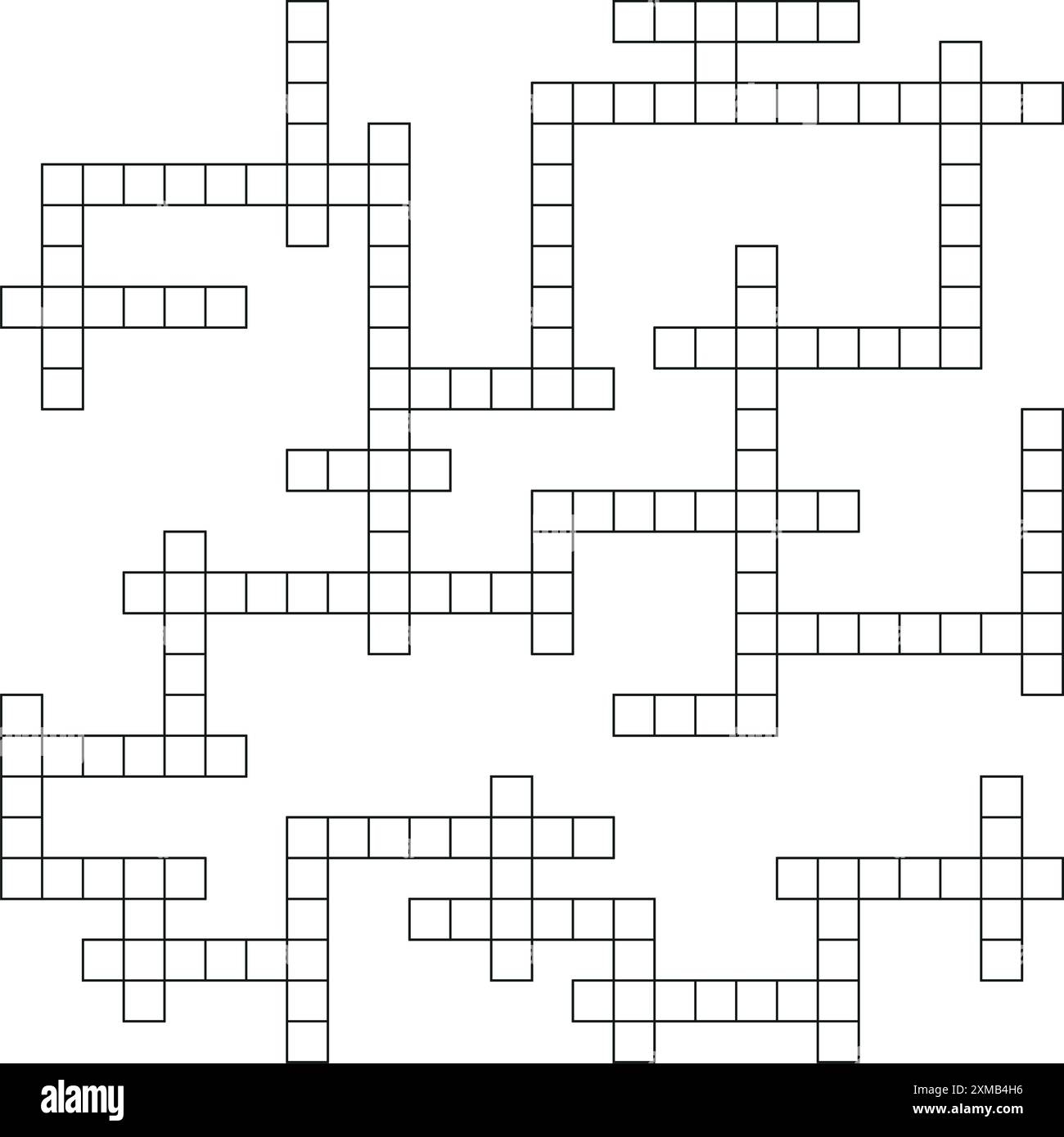 Cross Word Puzzle Template Stock Vector Images Alamy