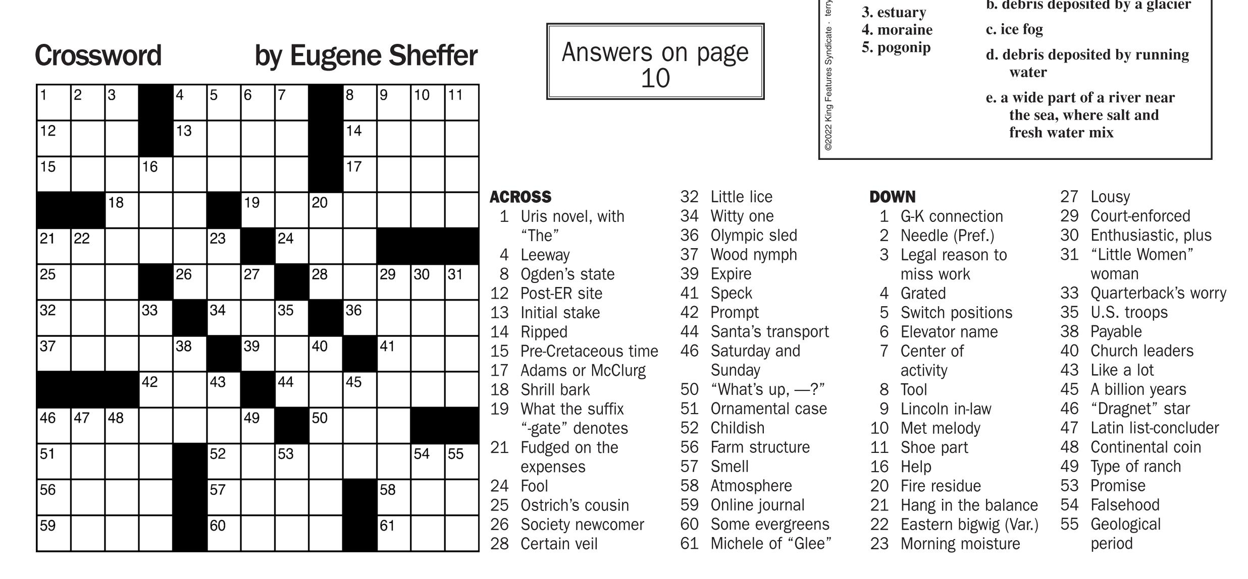 Crossword Puzzler Puzzles East Bay Times