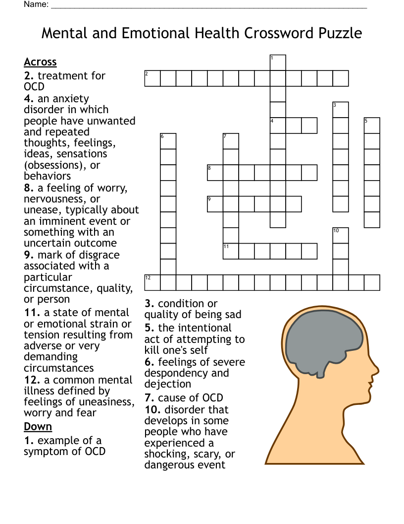 Diseases And Conditions Crossword WordMint