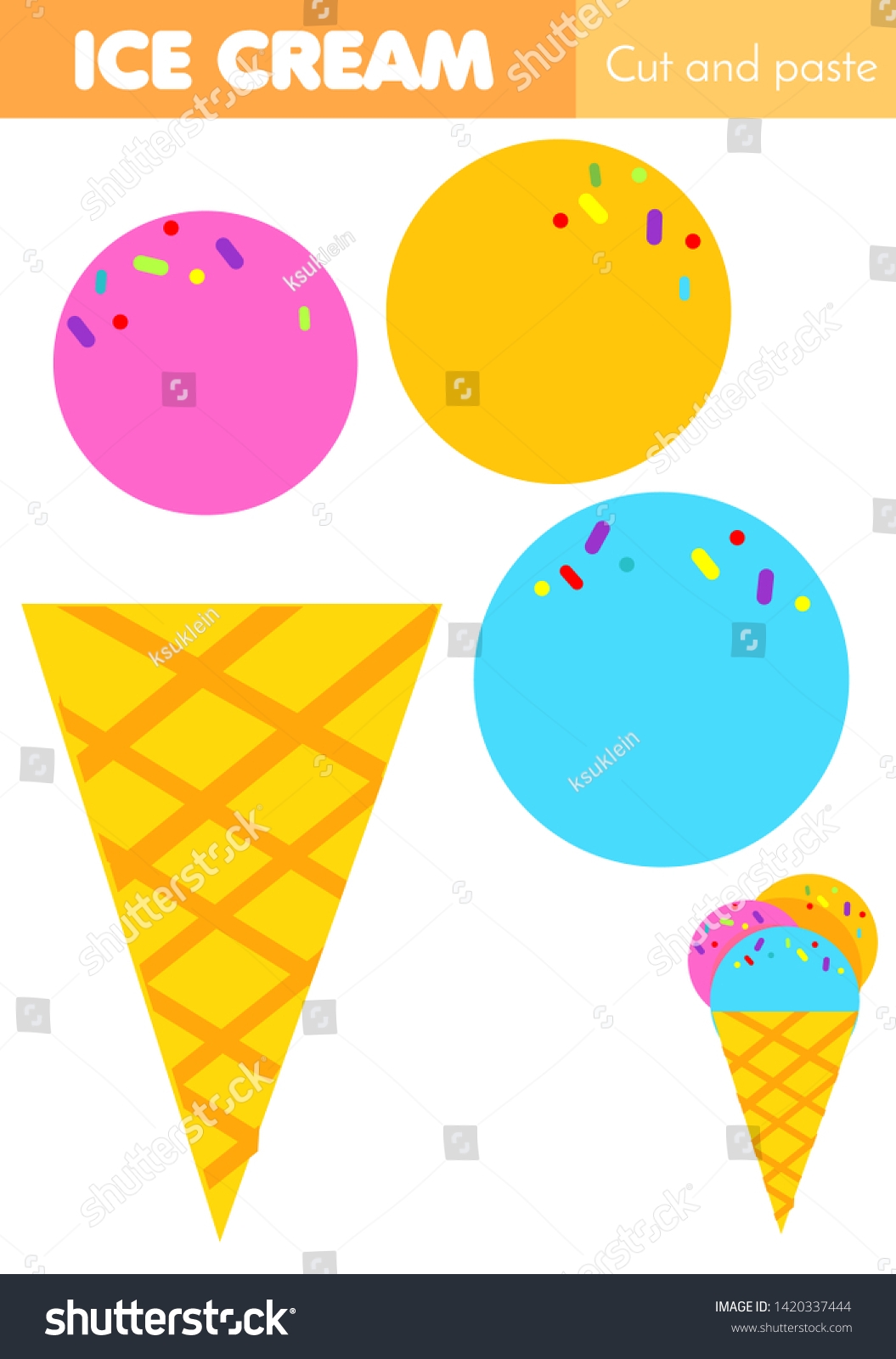 Diy Cut Paste Children Educational Game Stock Illustration 1420337444 Shutterstock