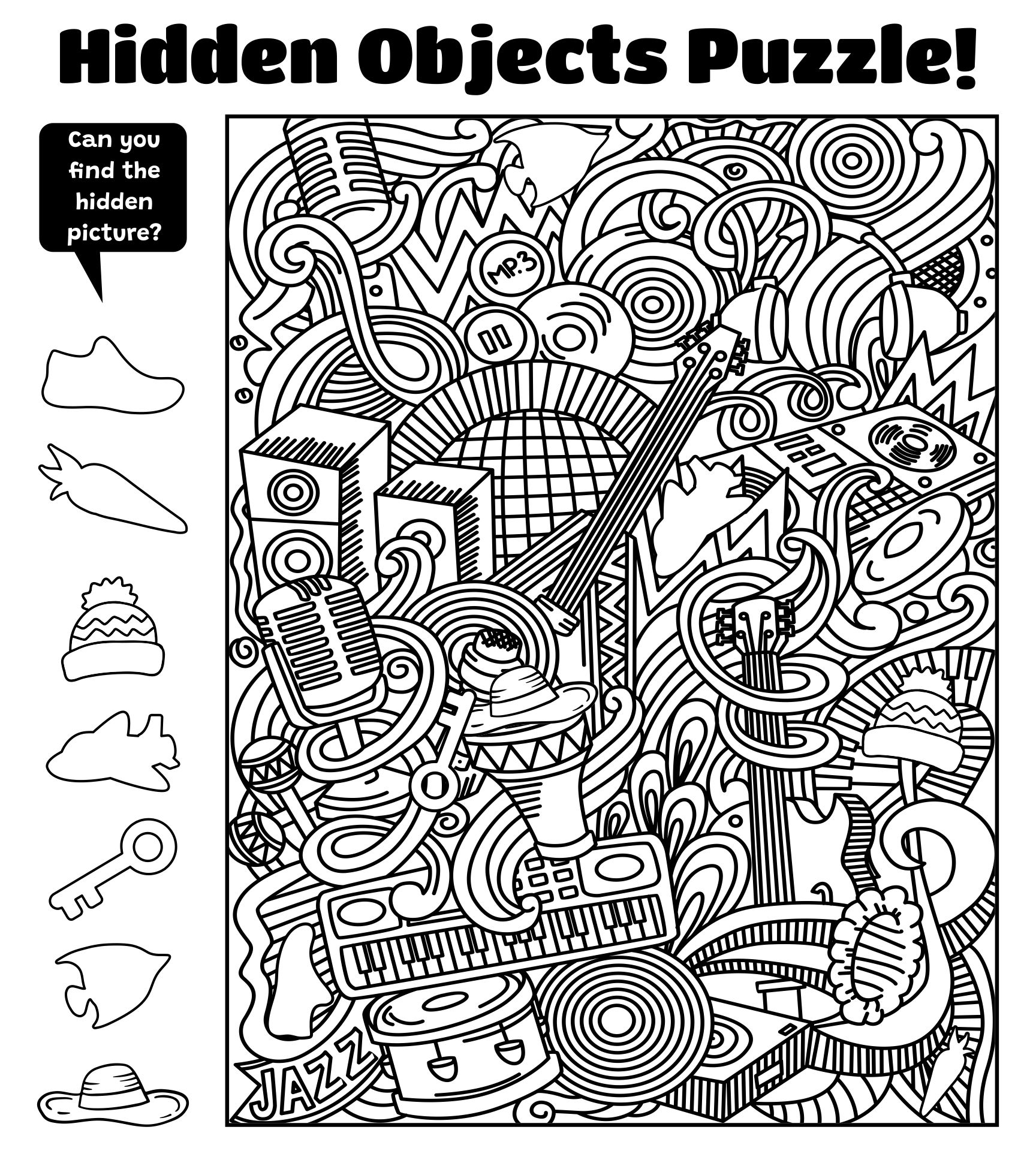 Easy Hidden Pictures Highlights 10 Free PDF Printables Printablee