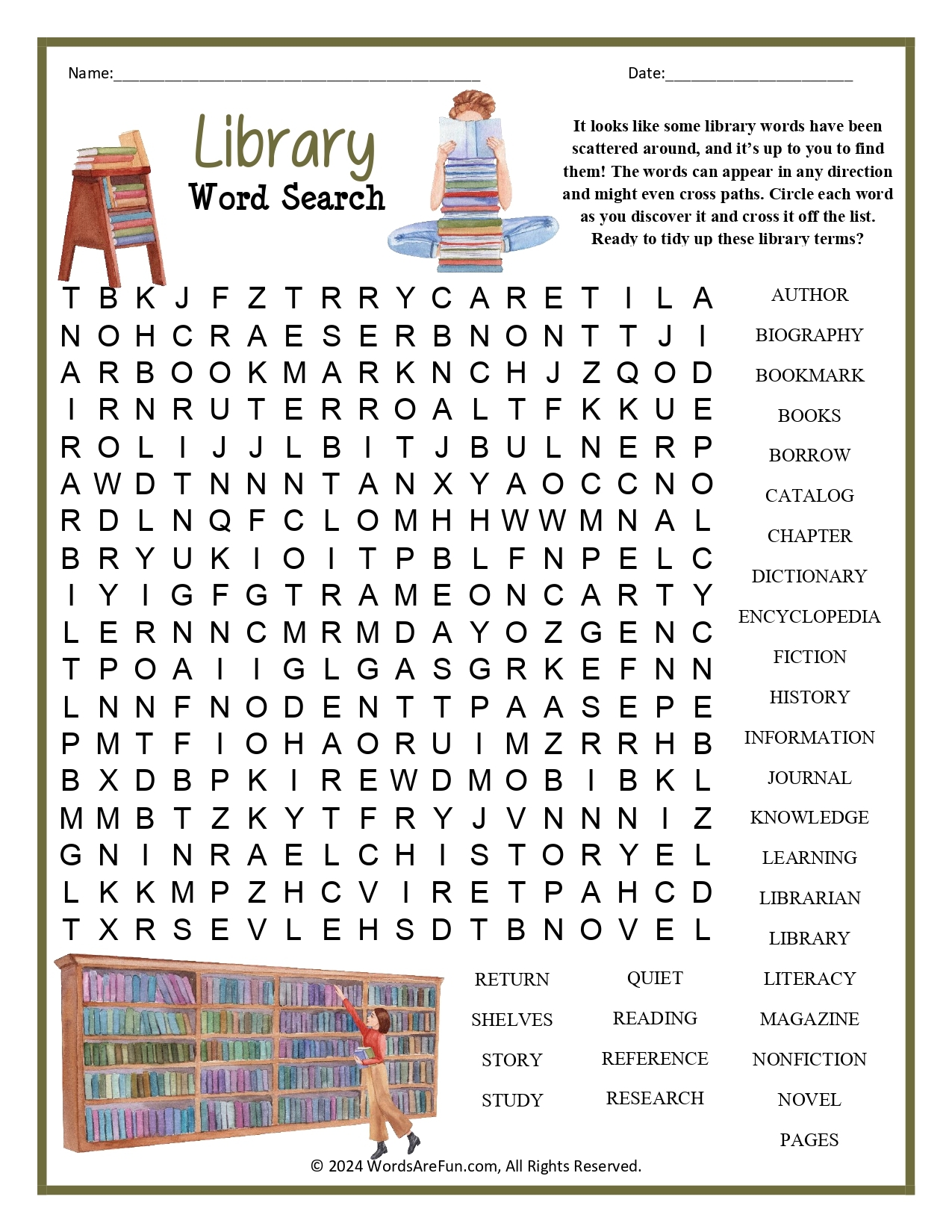 English Word Search Puzzles English Word Search Puzzles
