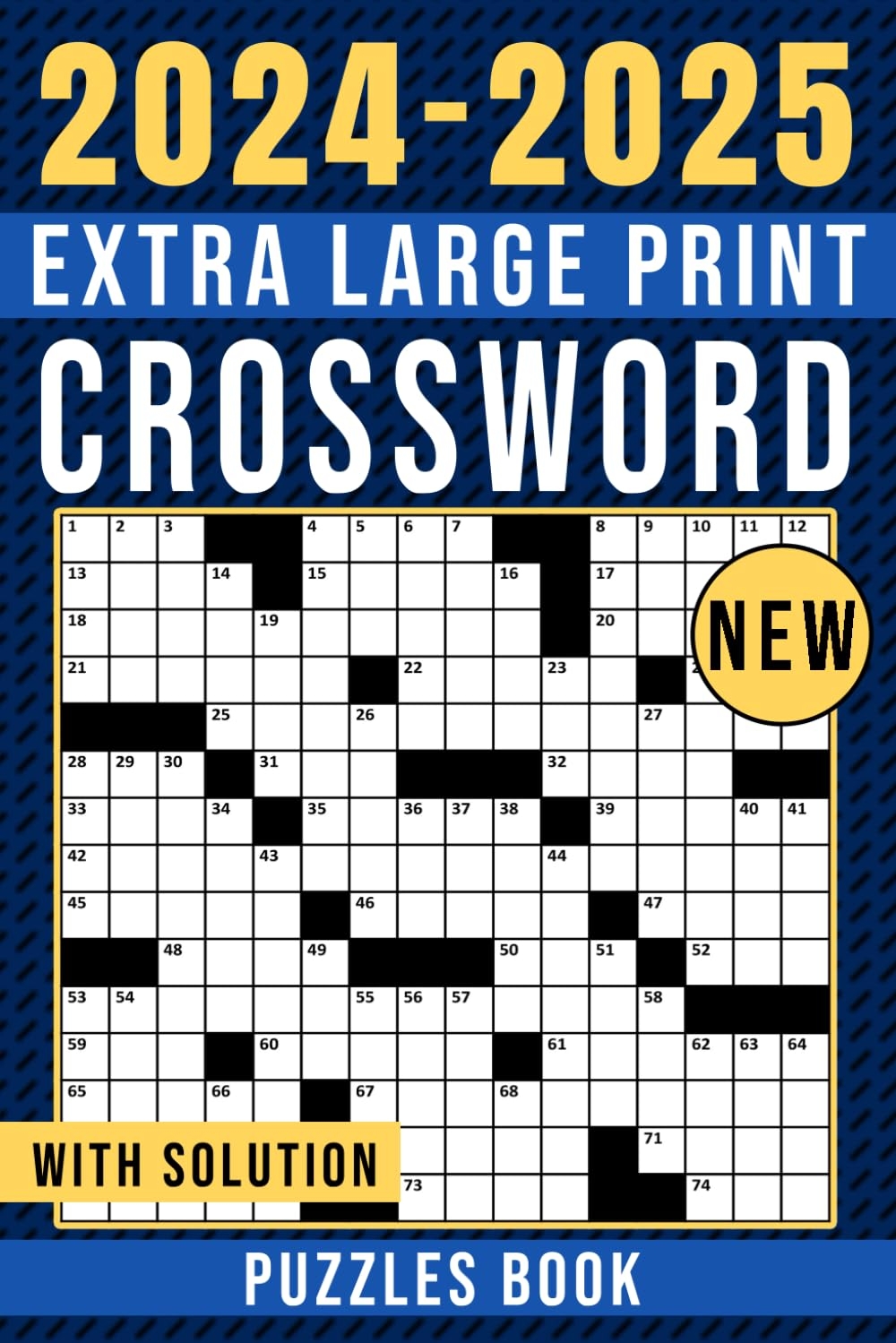 Extra Large Print Crossword Puzzles Book Easy To Medium Crosswords EBay