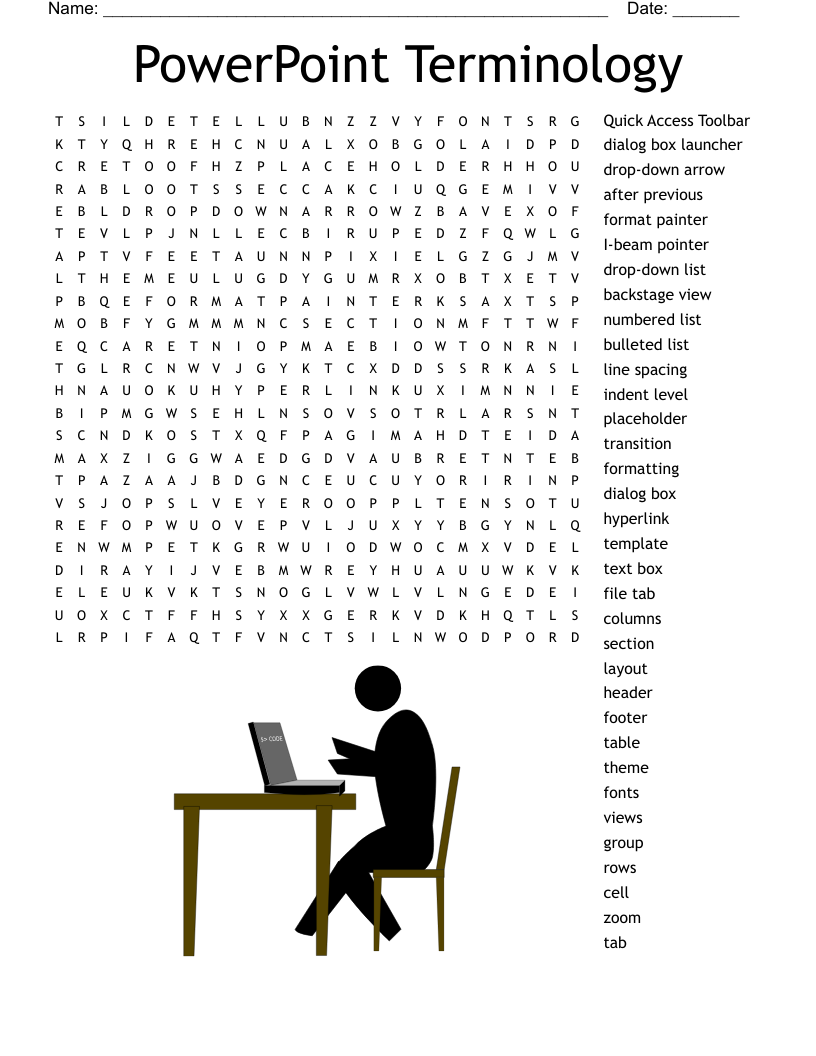 File Types Vocab Crossword WordMint