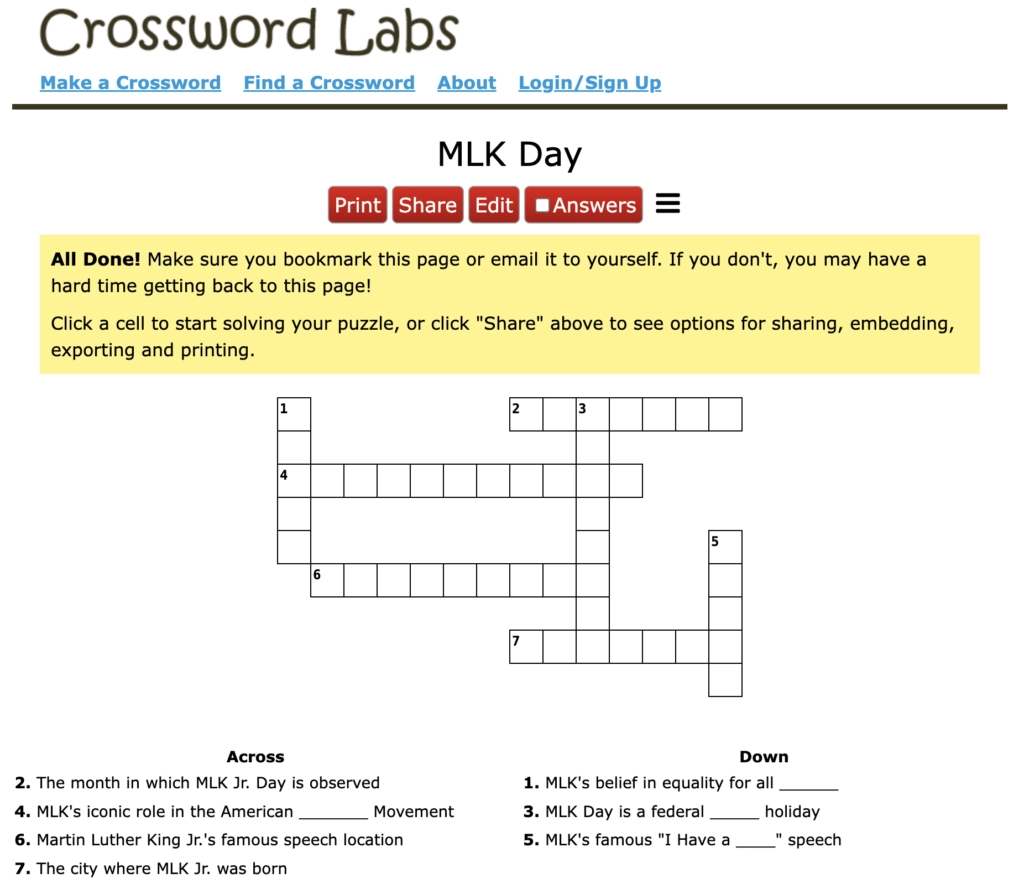 Five Free Crossword Puzzle Makers TCEA TechNotes Blog
