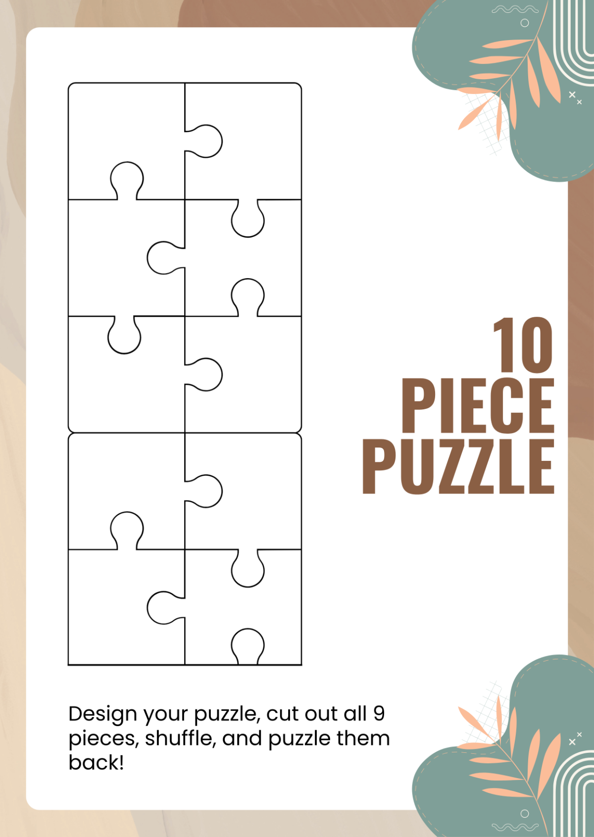 Free 10 Piece Puzzle Template To Edit Online Free 10 Piece Puzzle Template To Edit Online
