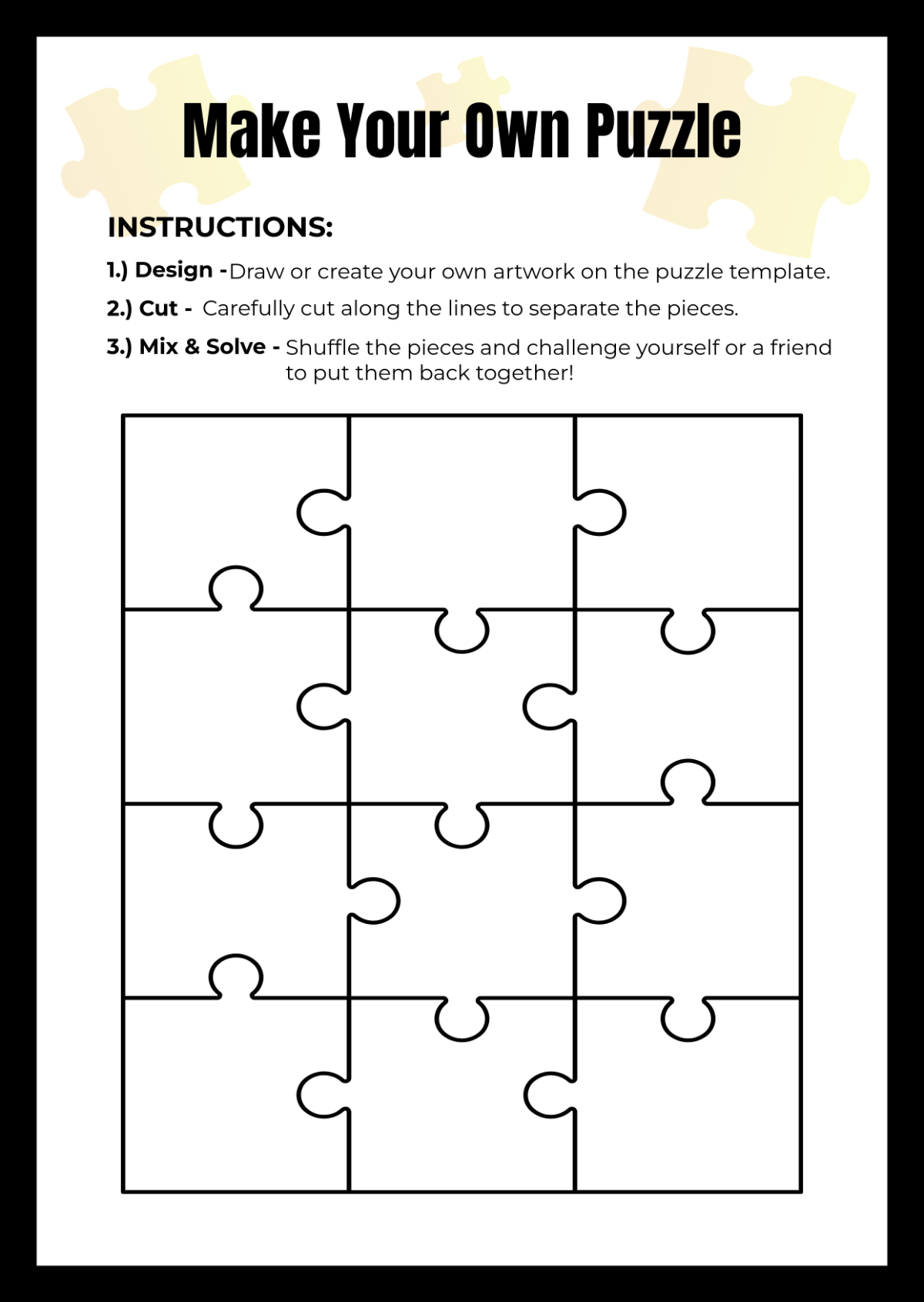 Free Make Your Own Puzzle Template To Edit Online Free Make Your Own Puzzle Template To Edit Online
