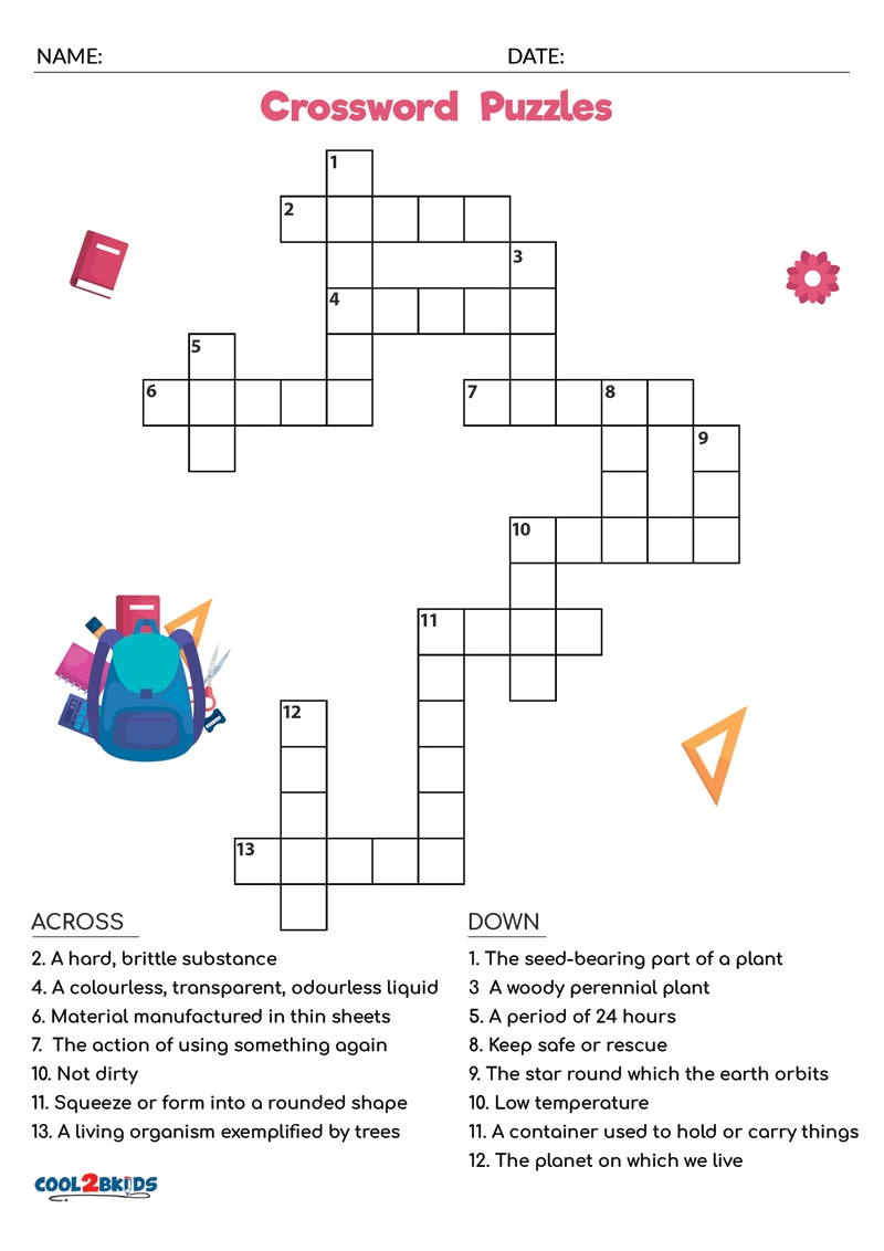 Free Printable Easy Crossword Puzzles Free Printable Easy Crossword Puzzles
