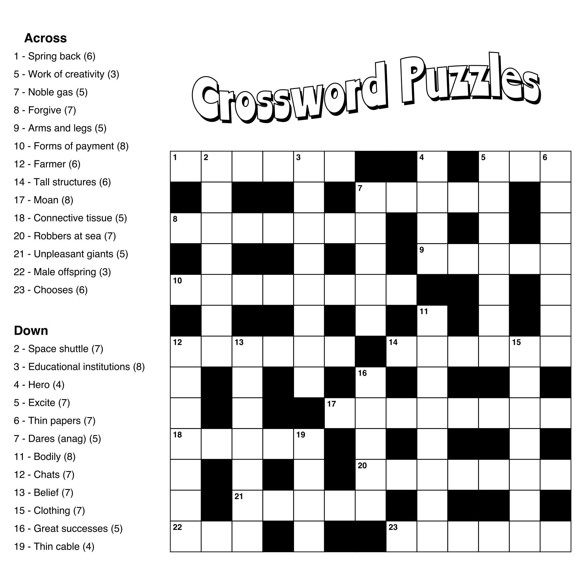 Free Printable Puzzles And Crosswords Download Free Printable Puzzles And Crosswords Png Images Free Worksheets On Clipart Library